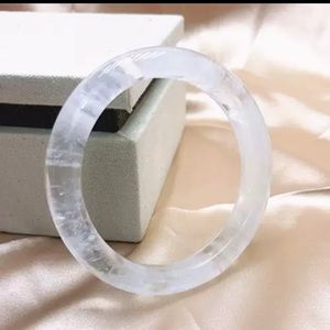 Natural ice crystal bangle